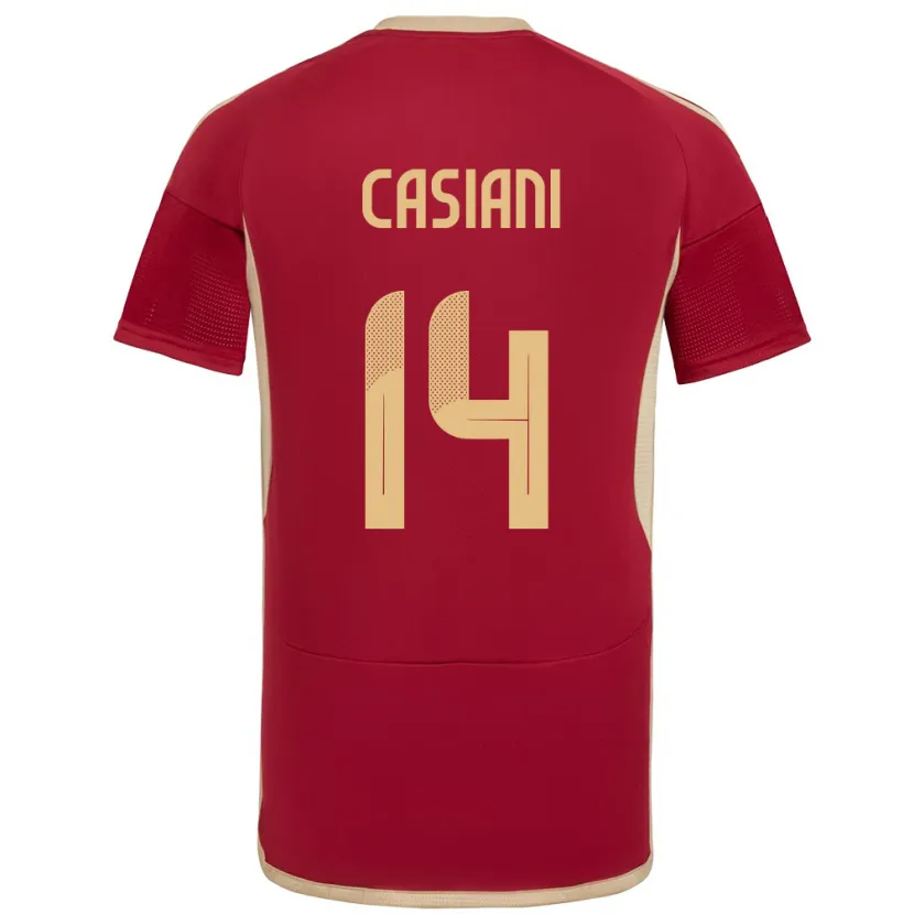 Danxen Kinder Venezuela Luis Casiani #14 Burgund Heimtrikot Trikot 24-26 T-Shirt Schweiz