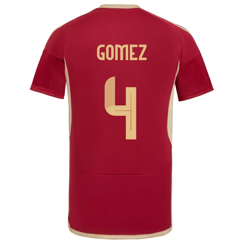 Danxen Kinder Venezuela Santiago Gómez #4 Burgund Heimtrikot Trikot 24-26 T-Shirt Schweiz