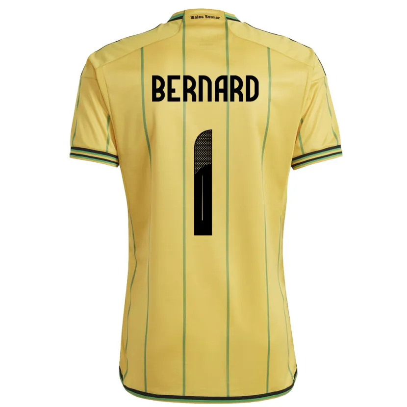 Danxen Kinder Jamaika Akeem Bernard #1 Gelb Heimtrikot Trikot 24-26 T-Shirt Schweiz