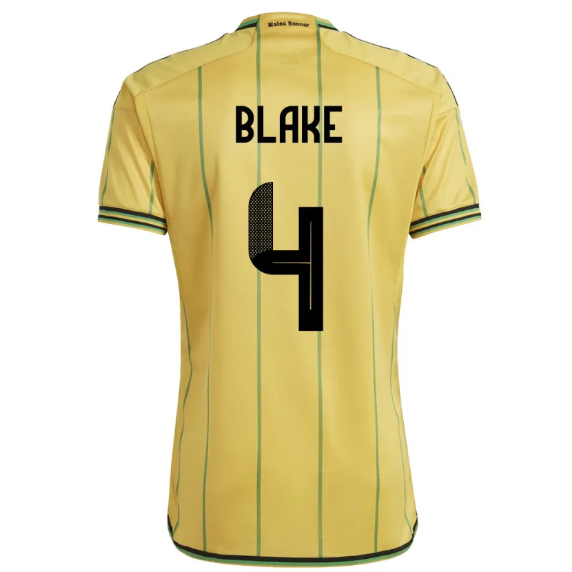 Danxen Kinder Jamaika Romain Blake #4 Gelb Heimtrikot Trikot 24-26 T-Shirt Schweiz
