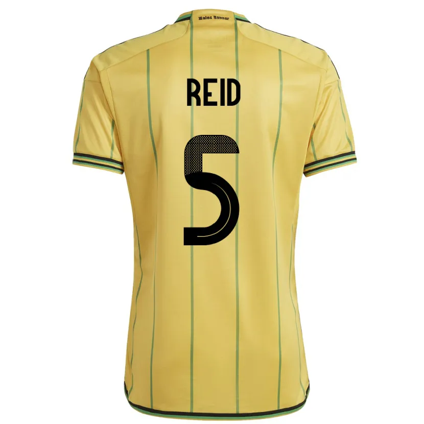 Danxen Kinder Jamaika Adrian Reid #5 Gelb Heimtrikot Trikot 24-26 T-Shirt Schweiz