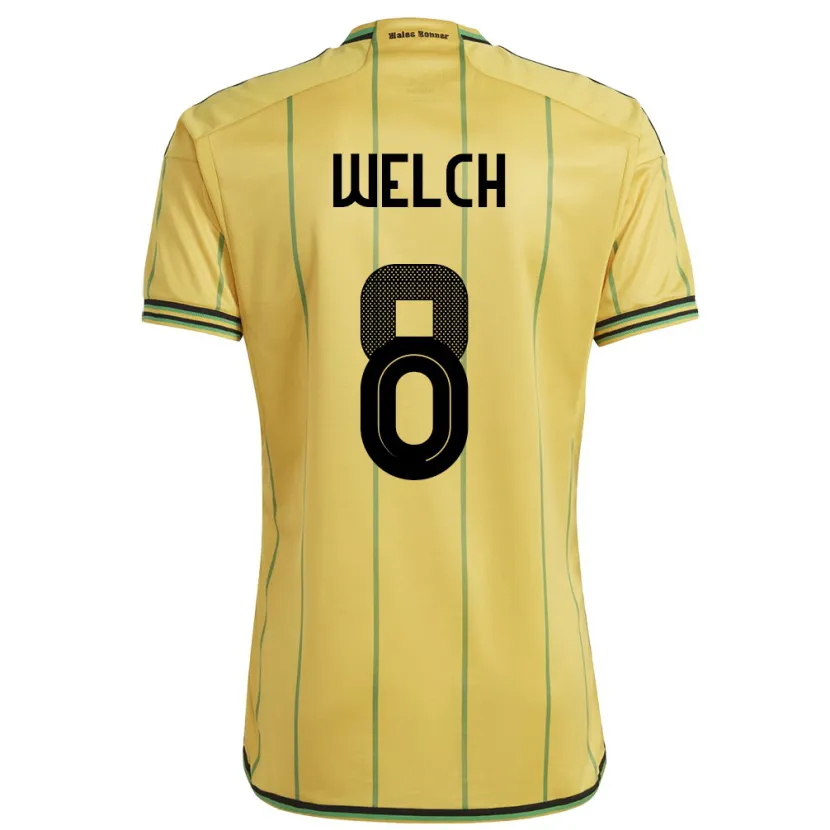 Danxen Kinder Jamaika Makai Welch #8 Gelb Heimtrikot Trikot 24-26 T-Shirt Schweiz