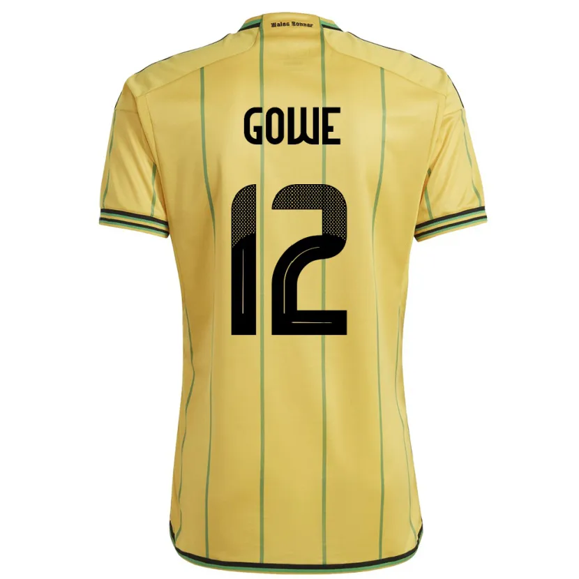 Danxen Kinder Jamaika Tyrese Gowe #12 Gelb Heimtrikot Trikot 24-26 T-Shirt Schweiz