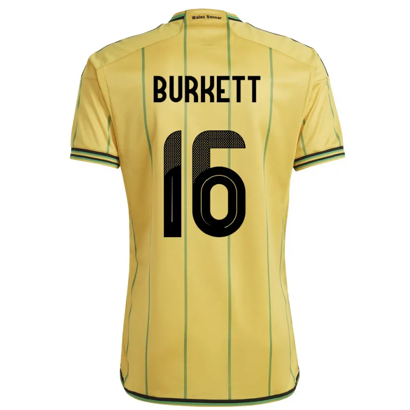 Danxen Kinder Jamaika Brian Burkett #16 Gelb Heimtrikot Trikot 24-26 T-Shirt Schweiz