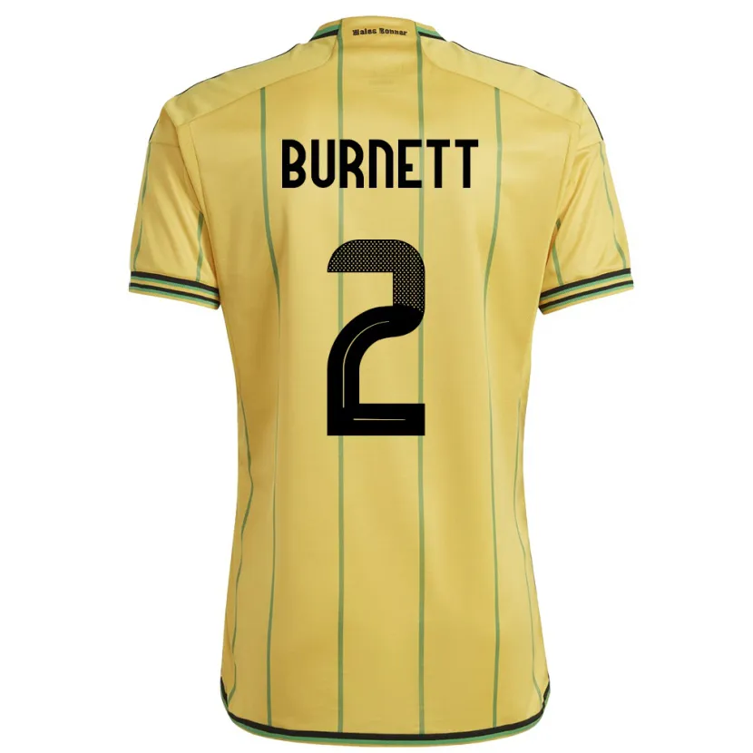 Danxen Kinder Jamaika Theanna Burnett #2 Gelb Heimtrikot Trikot 24-26 T-Shirt Schweiz