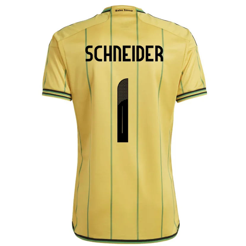 Danxen Kinder Jamaika Sydney Schneider #1 Gelb Heimtrikot Trikot 24-26 T-Shirt Schweiz
