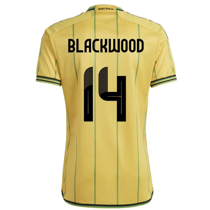 Danxen Kinder Jamaika Deneisha Blackwood #14 Gelb Heimtrikot Trikot 24-26 T-Shirt Schweiz