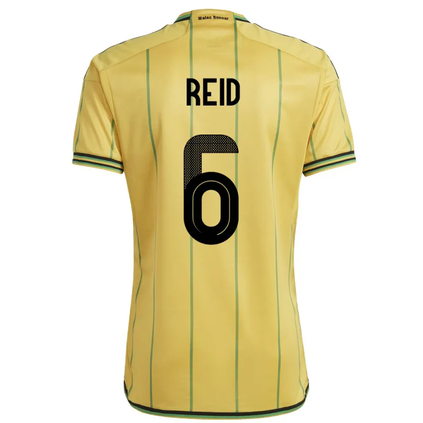 Danxen Kinder Jamaika Lauren Reid #6 Gelb Heimtrikot Trikot 24-26 T-Shirt Schweiz