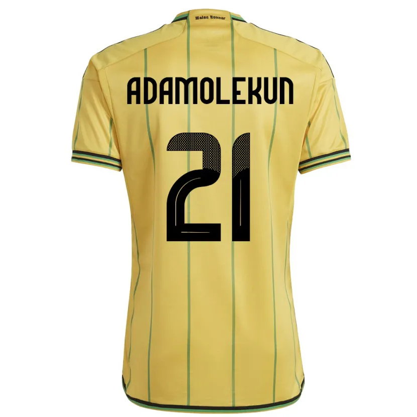 Danxen Kinder Jamaika Olufolasade Adamolekun #21 Gelb Heimtrikot Trikot 24-26 T-Shirt Schweiz