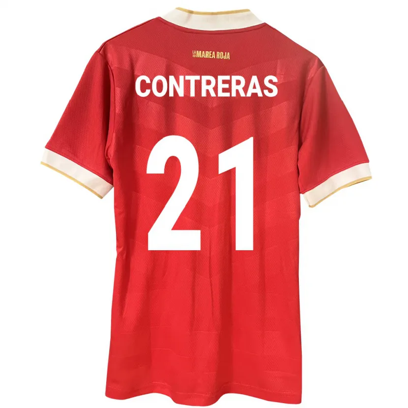 Danxen Kinder Panama Davis Contreras #21 Rot Heimtrikot Trikot 24-26 T-Shirt Schweiz
