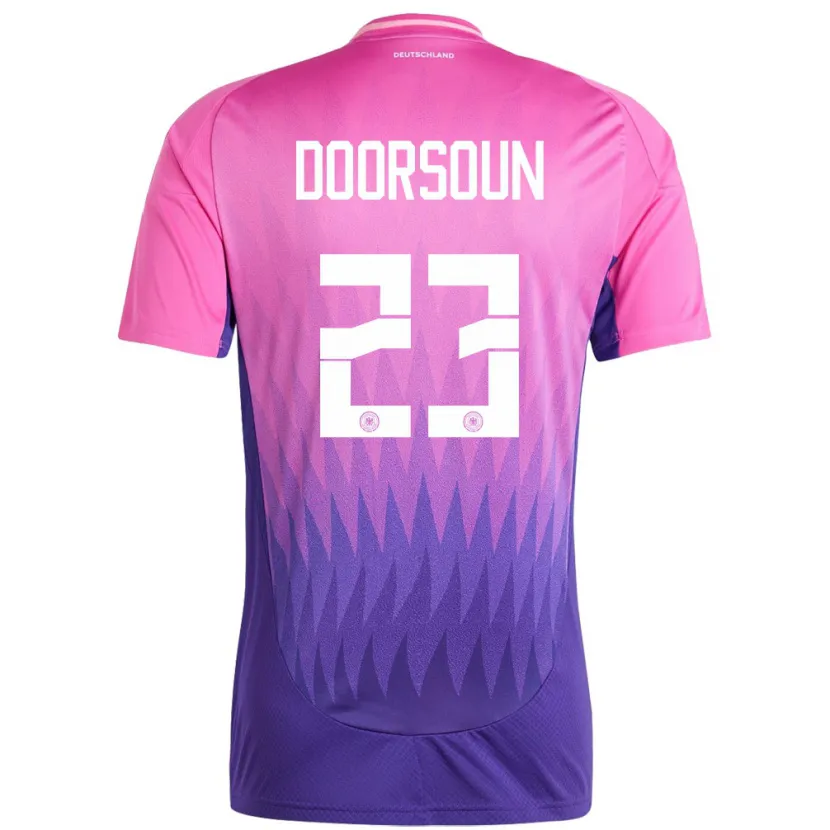 Danxen Kinder Deutschland Sara Doorsoun #23 Pink Lila Auswärtstrikot Trikot 24-26 T-Shirt Schweiz