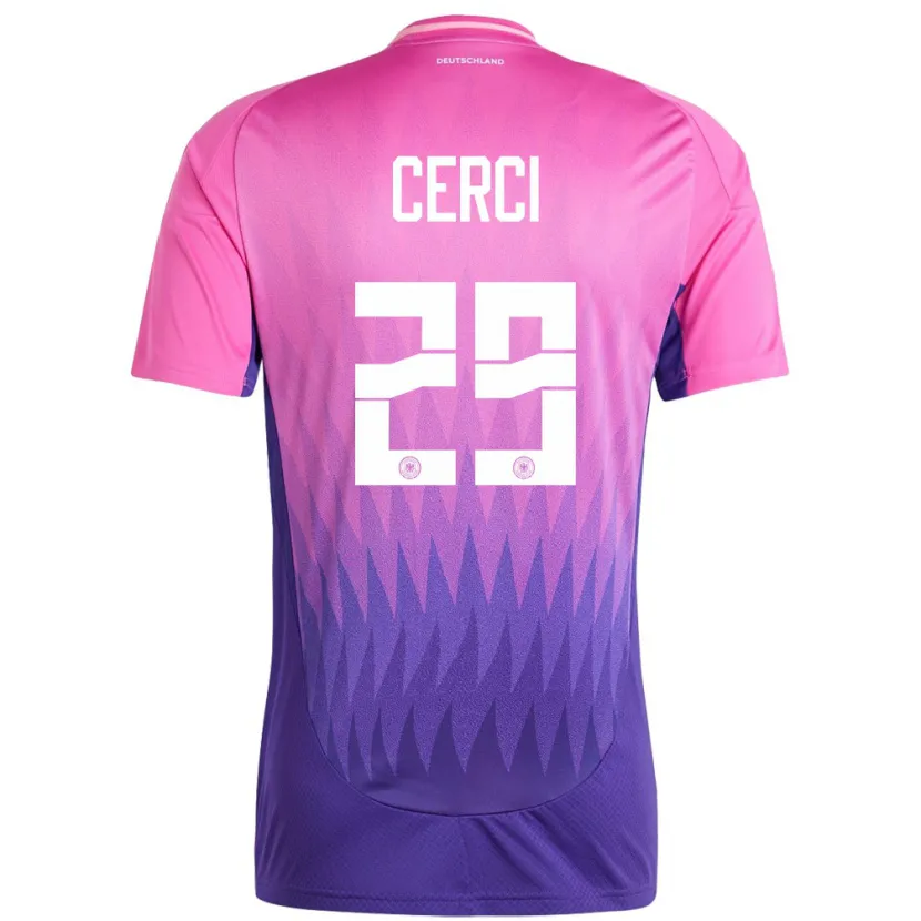 Danxen Kinder Deutschland Selina Cerci #29 Pink Lila Auswärtstrikot Trikot 24-26 T-Shirt Schweiz