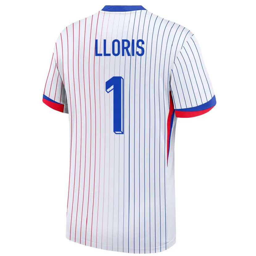 Danxen Kinder Frankreich Hugo Lloris #1 Weiß Auswärtstrikot Trikot 24-26 T-Shirt Schweiz