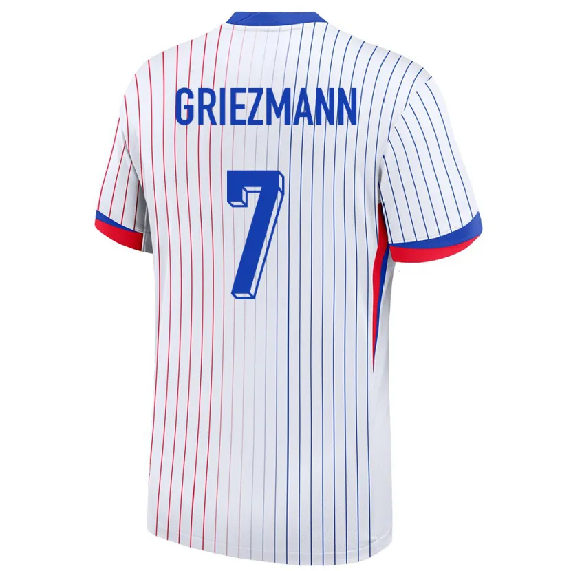 Danxen Kinder Frankreich Antoine Griezmann #7 Weiß Auswärtstrikot Trikot 24-26 T-Shirt Schweiz