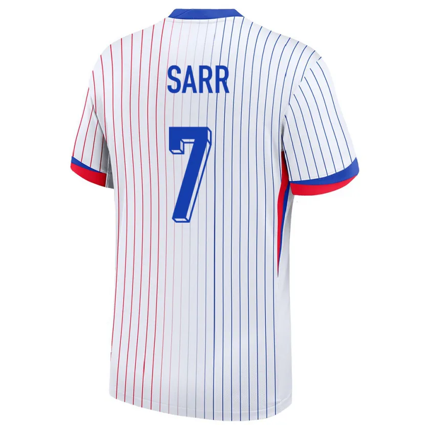 Danxen Kinder Frankreich Ouleymata Sarr #7 Weiß Auswärtstrikot Trikot 24-26 T-Shirt Schweiz