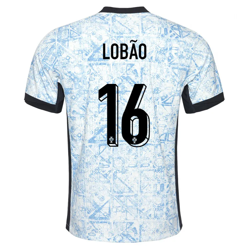 Danxen Kinder Portugal Diogo Lobao #16 Cremeblau Auswärtstrikot Trikot 24-26 T-Shirt Schweiz