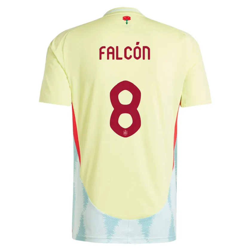 Danxen Kinder Spanien Andrea Falcon #8 Gelb Auswärtstrikot Trikot 24-26 T-Shirt Schweiz