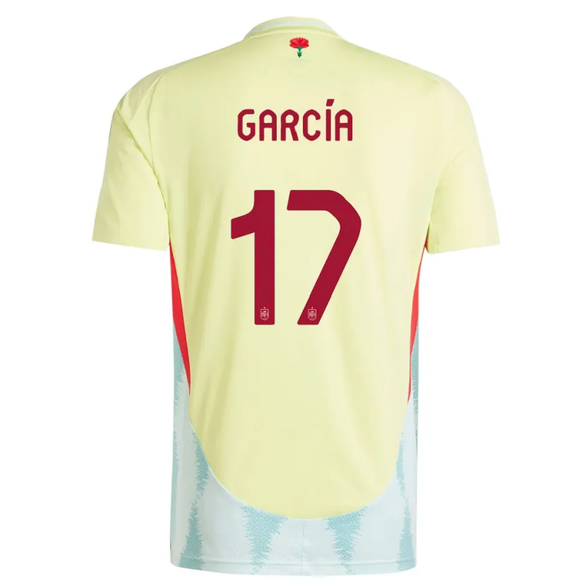 Danxen Kinder Spanien Lucia Garcia #17 Gelb Auswärtstrikot Trikot 24-26 T-Shirt Schweiz