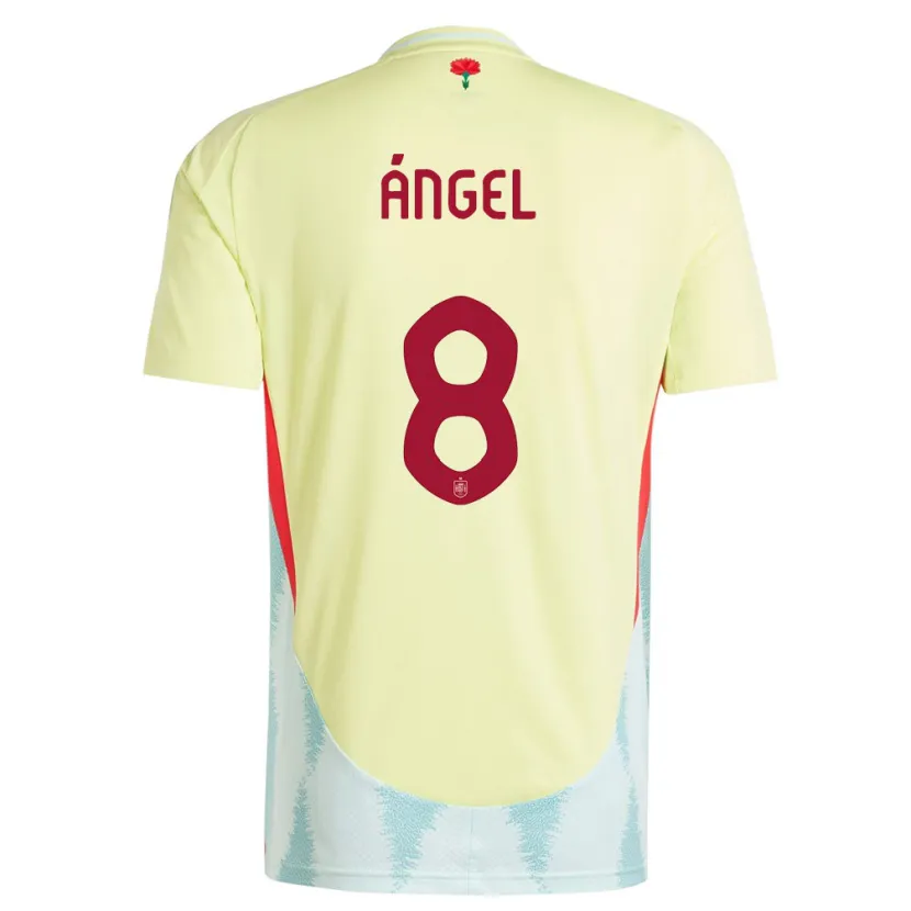 Danxen Kinder Spanien Manuel Angel #8 Gelb Auswärtstrikot Trikot 24-26 T-Shirt Schweiz