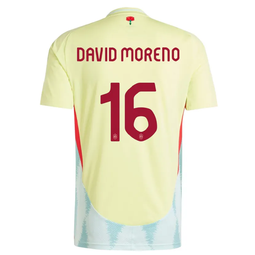 Danxen Kinder Spanien Antonio David Moreno #16 Gelb Auswärtstrikot Trikot 24-26 T-Shirt Schweiz