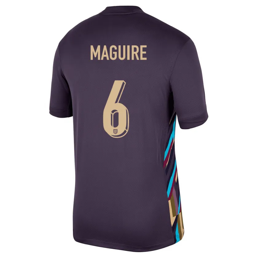 Danxen Kinder England Harry Maguire #6 Dunkle Rosine Auswärtstrikot Trikot 24-26 T-Shirt Schweiz