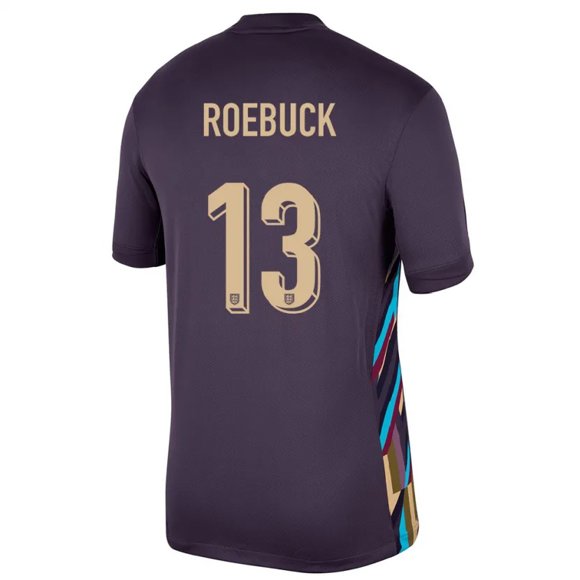 Danxen Kinder England Ellie Roebuck #13 Dunkle Rosine Auswärtstrikot Trikot 24-26 T-Shirt Schweiz