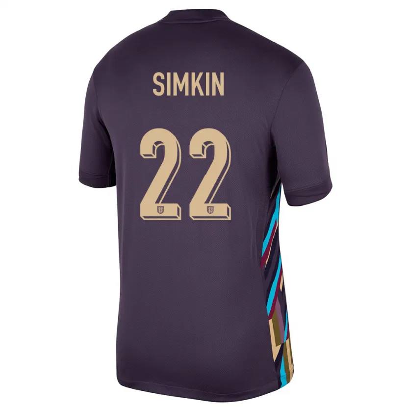 Danxen Kinder England Tommy Simkin #22 Dunkle Rosine Auswärtstrikot Trikot 24-26 T-Shirt Schweiz
