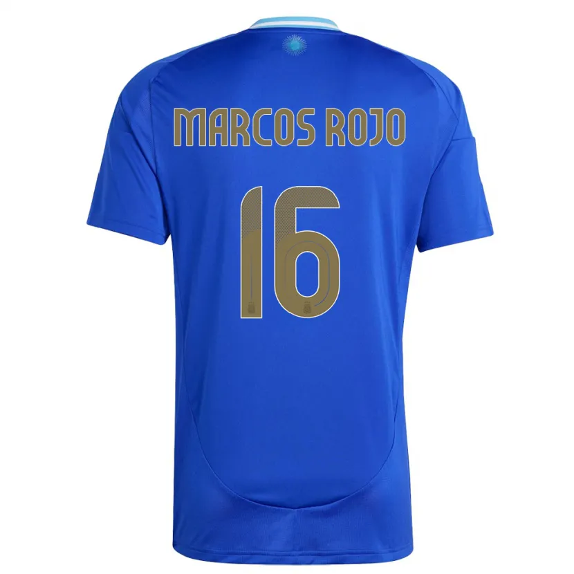 Danxen Kinder Argentinien Marcos Rojo #16 Blau Auswärtstrikot Trikot 24-26 T-Shirt Schweiz