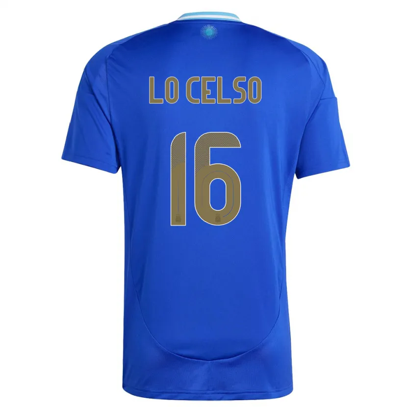 Danxen Kinder Argentinien Giovani Lo Celso #16 Blau Auswärtstrikot Trikot 24-26 T-Shirt Schweiz