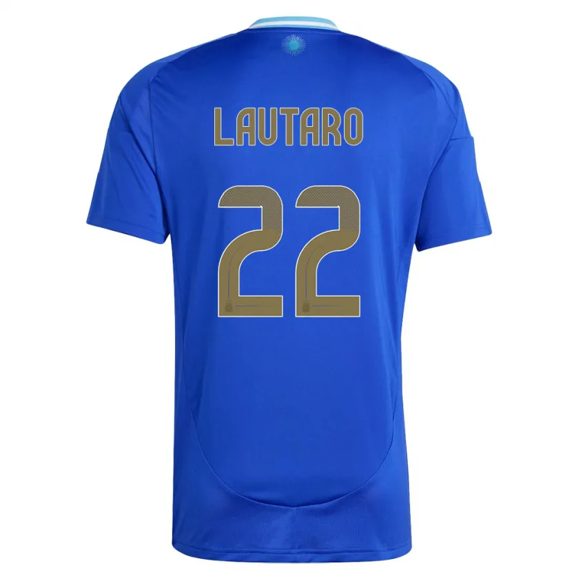 Danxen Kinder Argentinien Lautaro Martinez #22 Blau Auswärtstrikot Trikot 24-26 T-Shirt Schweiz