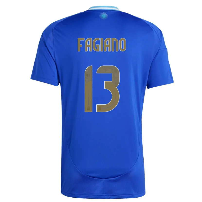 Danxen Kinder Argentinien Paloma Fagiano #13 Blau Auswärtstrikot Trikot 24-26 T-Shirt Schweiz