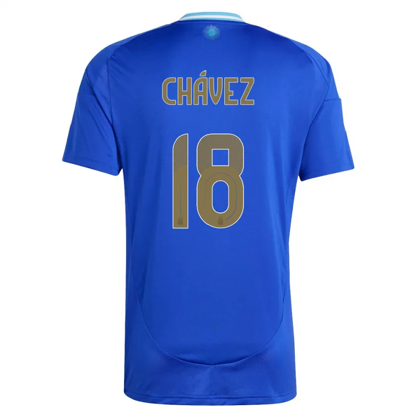 Danxen Kinder Argentinien Gabriela Chavez #18 Blau Auswärtstrikot Trikot 24-26 T-Shirt Schweiz