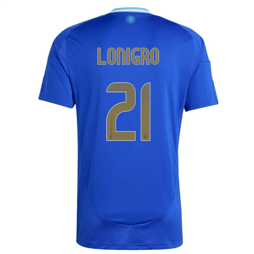 Danxen Kinder Argentinien Erica Lonigro #21 Blau Auswärtstrikot Trikot 24-26 T-Shirt Schweiz
