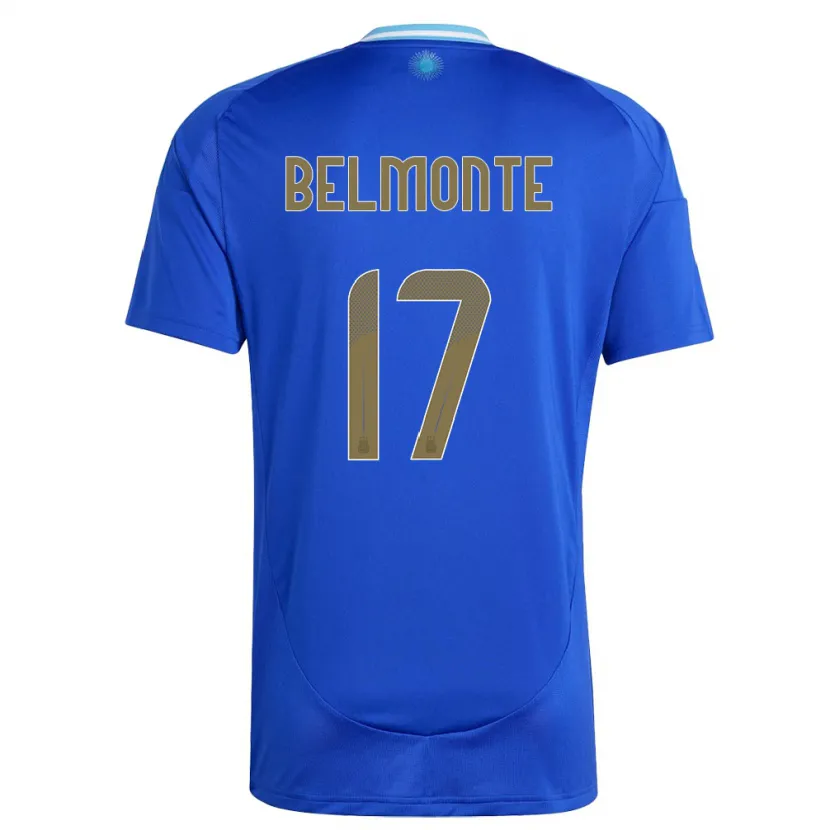 Danxen Kinder Argentinien Tomas Belmonte #17 Blau Auswärtstrikot Trikot 24-26 T-Shirt Schweiz
