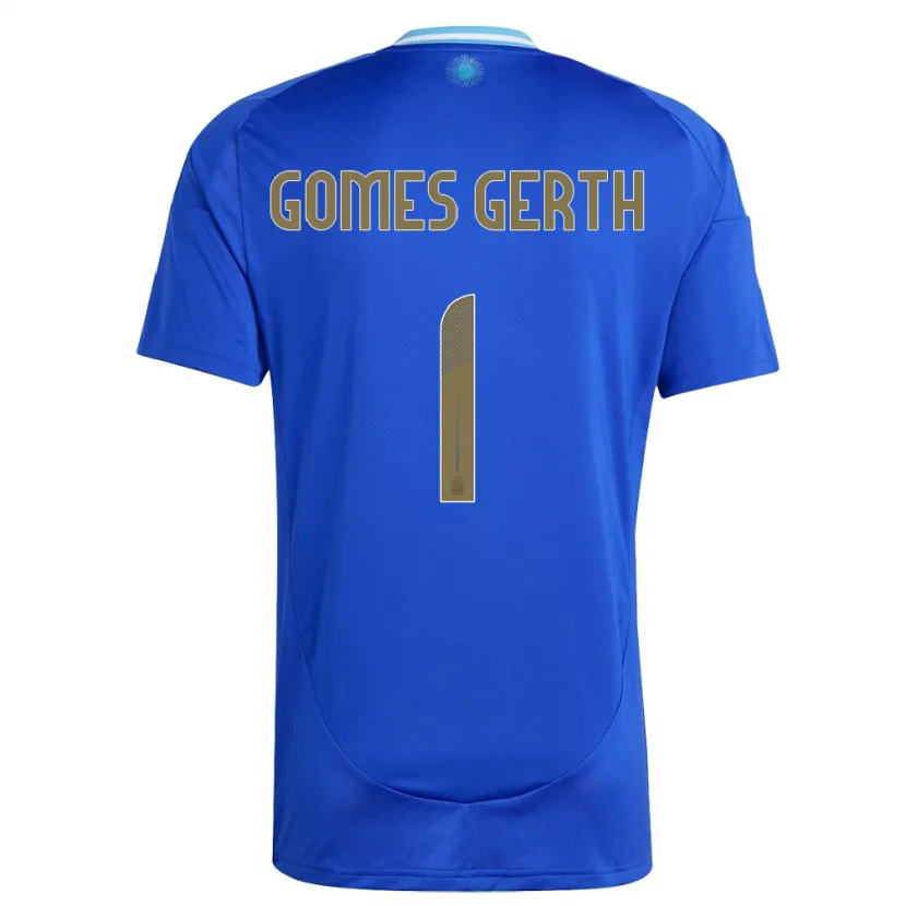 Danxen Kinder Argentinien Federico Gomes Gerth #1 Blau Auswärtstrikot Trikot 24-26 T-Shirt Schweiz