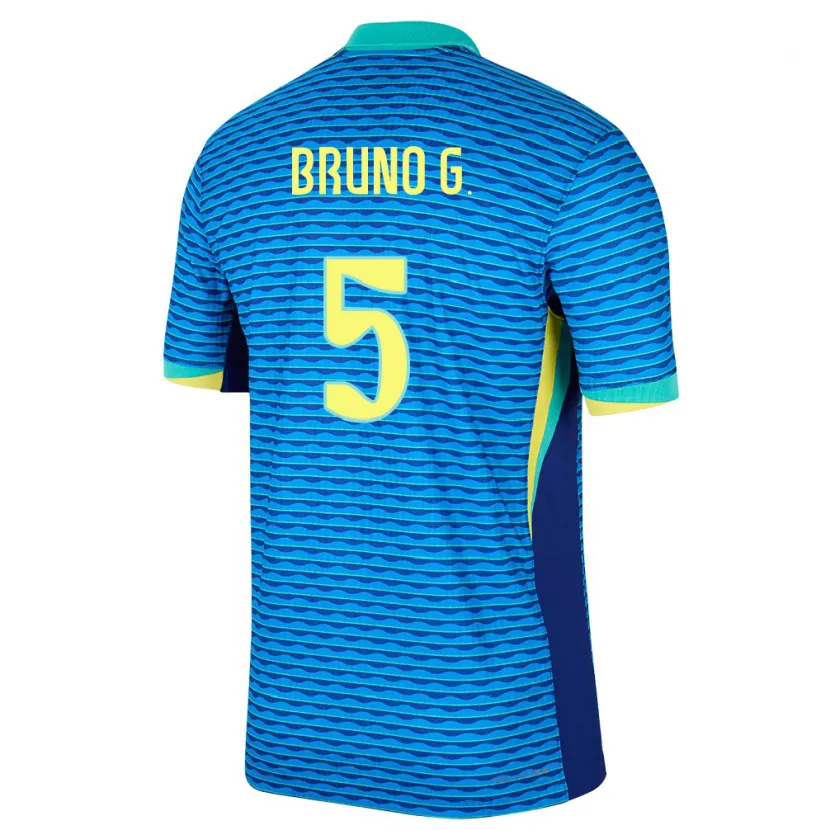 Danxen Kinder Brasilien Bruno Guimaraes #5 Blau Auswärtstrikot Trikot 24-26 T-Shirt Schweiz