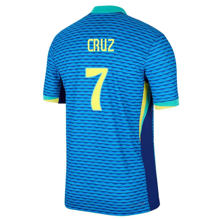 Danxen Kinder Brasilien Joao Cruz #7 Blau Auswärtstrikot Trikot 24-26 T-Shirt Schweiz