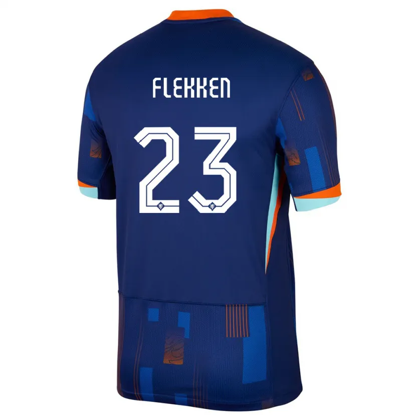 Danxen Kinder Niederlande Mark Flekken #23 Blau Auswärtstrikot Trikot 24-26 T-Shirt Schweiz