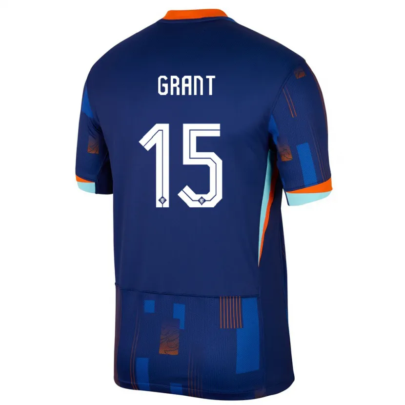 Danxen Kinder Niederlande Chasity Grant #15 Blau Auswärtstrikot Trikot 24-26 T-Shirt Schweiz