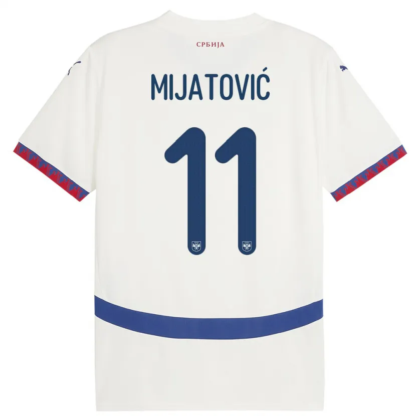 Danxen Kinder Serbien Jovan Mijatovic #11 Weiß Auswärtstrikot Trikot 24-26 T-Shirt Schweiz