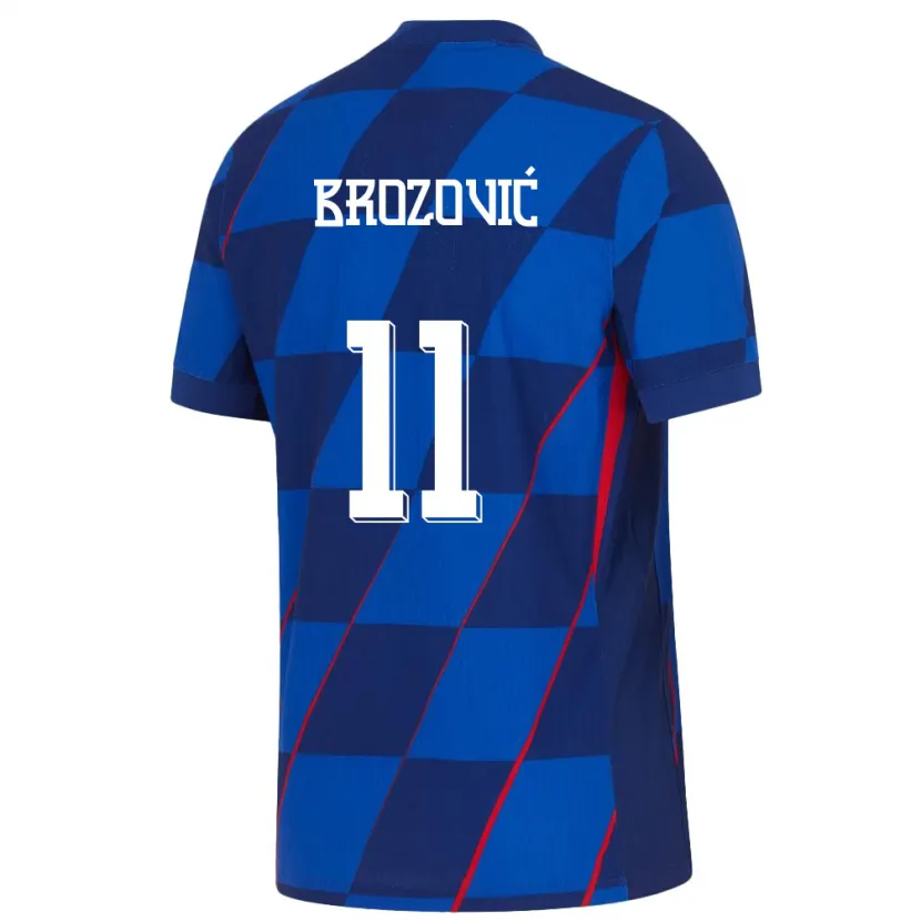 Danxen Kinder Kroatien Marcelo Brozovic #11 Blau Auswärtstrikot Trikot 24-26 T-Shirt Schweiz