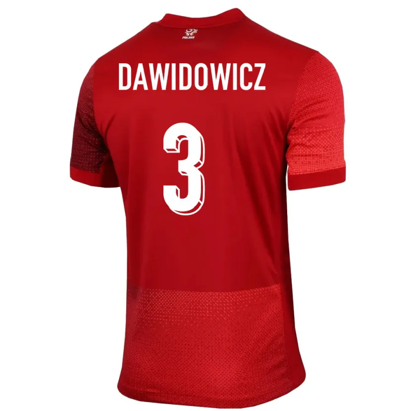 Danxen Kinder Polen Pawel Dawidowicz #3 Rot Auswärtstrikot Trikot 24-26 T-Shirt Schweiz