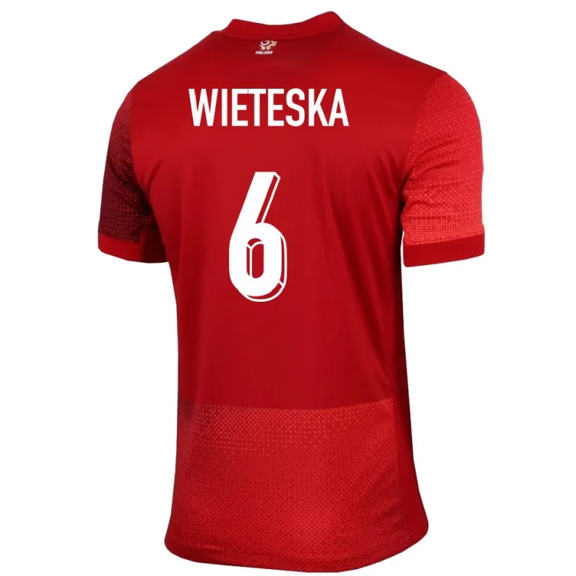 Danxen Kinder Polen Mateusz Wieteska #6 Rot Auswärtstrikot Trikot 24-26 T-Shirt Schweiz