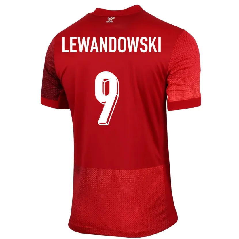 Danxen Kinder Polen Robert Lewandowski #9 Rot Auswärtstrikot Trikot 24-26 T-Shirt Schweiz