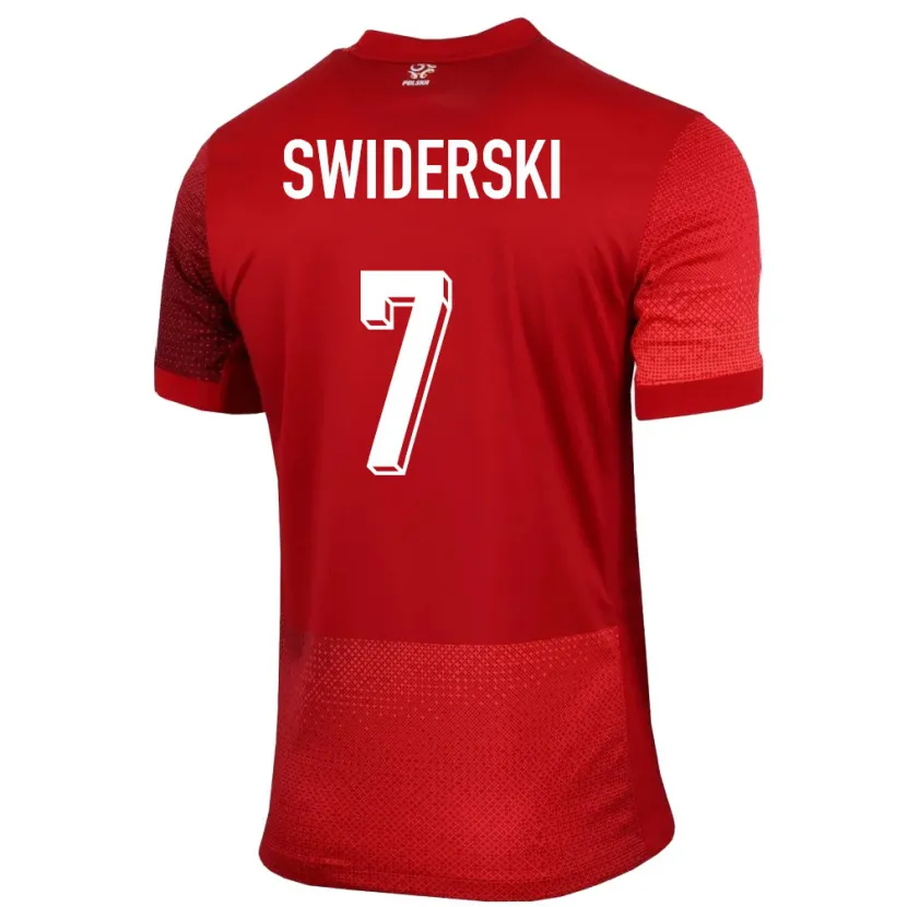 Danxen Kinder Polen Karol Swiderski #7 Rot Auswärtstrikot Trikot 24-26 T-Shirt Schweiz