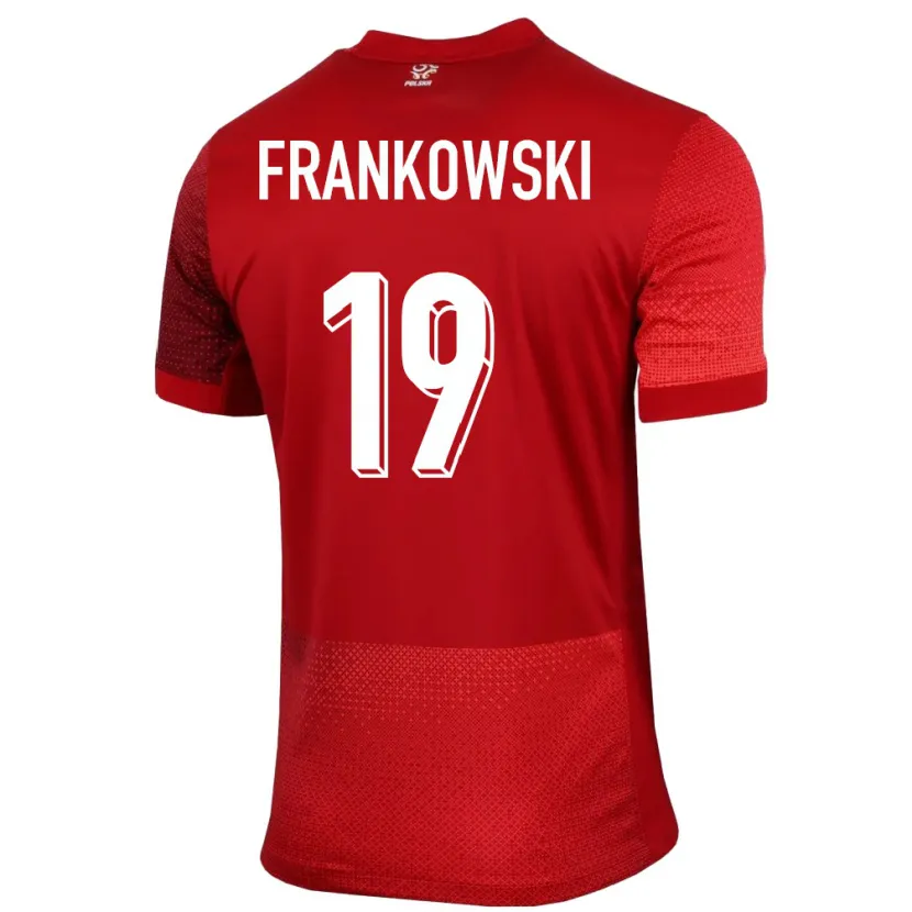 Danxen Kinder Polen Przemyslaw Frankowski #19 Rot Auswärtstrikot Trikot 24-26 T-Shirt Schweiz