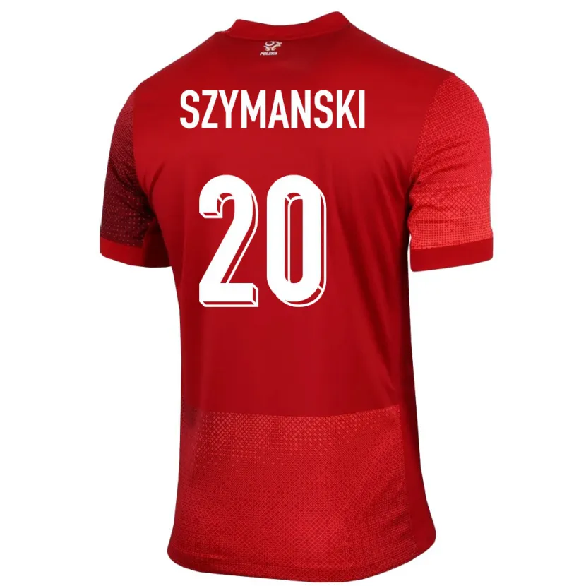 Danxen Kinder Polen Sebastian Szymanski #20 Rot Auswärtstrikot Trikot 24-26 T-Shirt Schweiz
