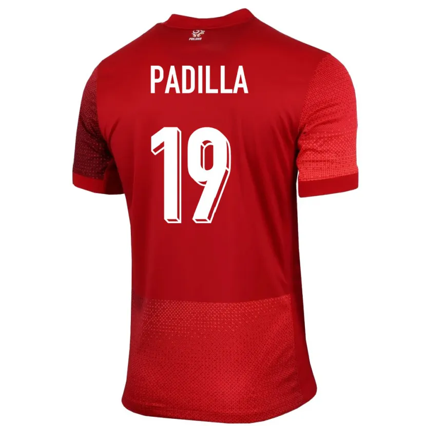 Danxen Kinder Polen Natalia Padilla #19 Rot Auswärtstrikot Trikot 24-26 T-Shirt Schweiz