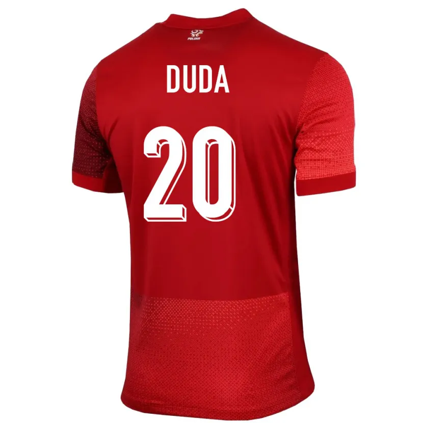 Danxen Kinder Polen Kacper Duda #20 Rot Auswärtstrikot Trikot 24-26 T-Shirt Schweiz