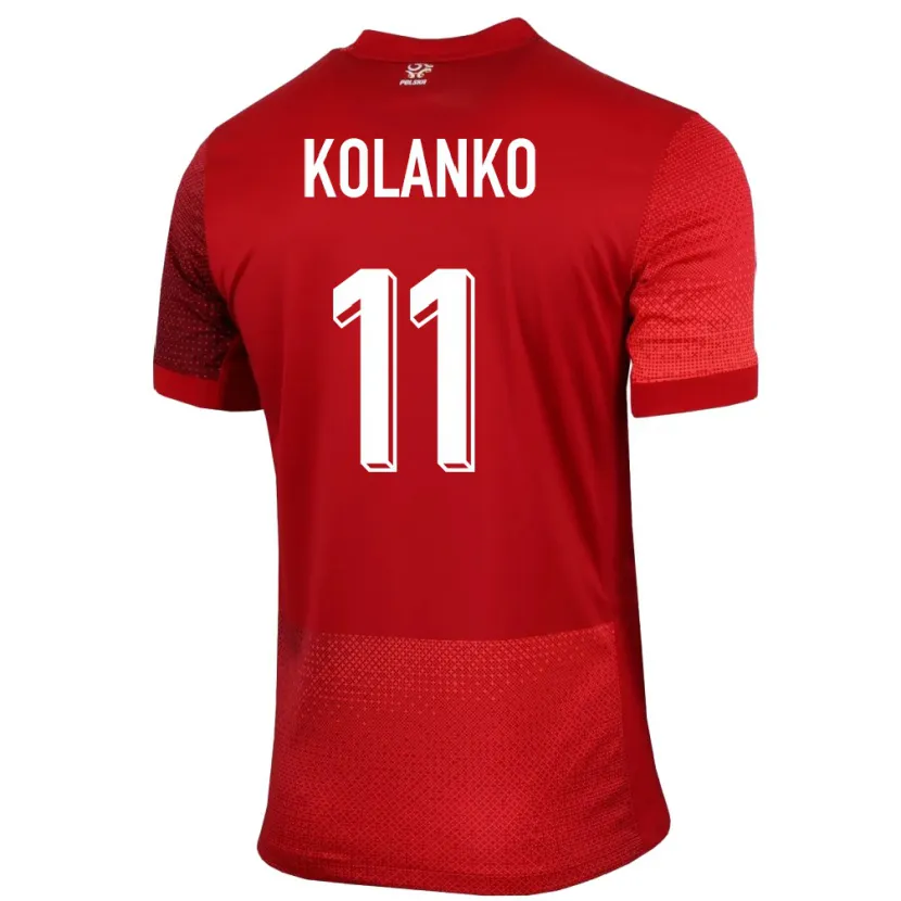 Danxen Kinder Polen Krzysztof Kolanko #11 Rot Auswärtstrikot Trikot 24-26 T-Shirt Schweiz